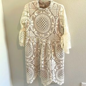 Girls lace shabby chic dress
